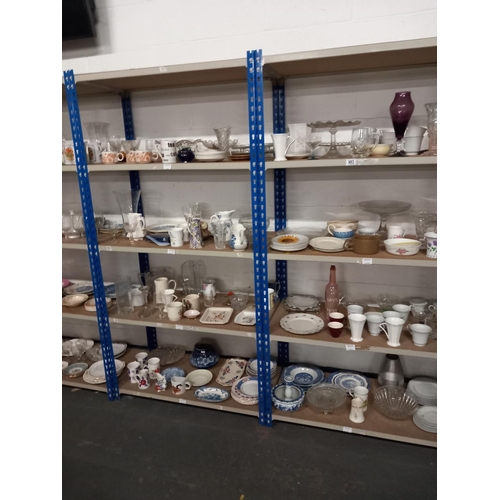 483 - 8 shelves China including Ainsley and Pagoda etc