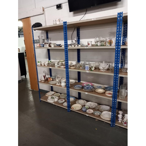 484 - 8 shelves  of China including old willow, Victoria Austria, Milton China etc