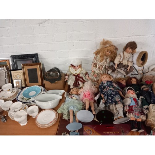 305 - A Collection Of Household Items Including China And Dolls