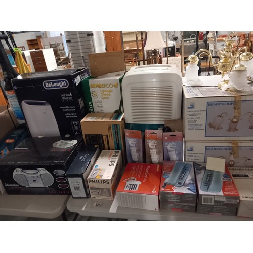 324 - Quantity Of Electricals Including Dehumidifier, Radios, Hoover, Irons, Telephone, Metal Frame Fittin... 