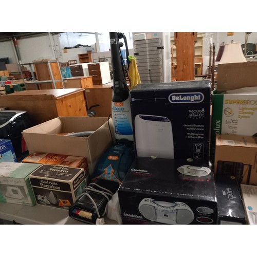 324 - Quantity Of Electricals Including Dehumidifier, Radios, Hoover, Irons, Telephone, Metal Frame Fittin... 