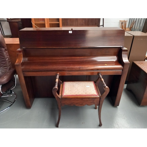 124 - A bentley overstrung upright piano