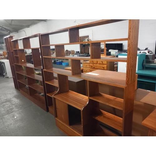 375 - Two large teak bookcases