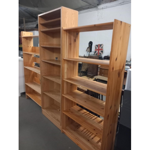 381 - 3 pine bookcases