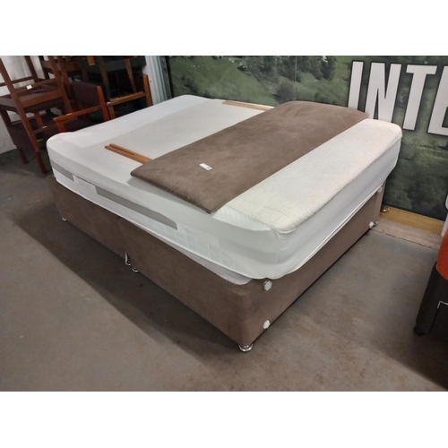 448 - A double divan bed and mattress