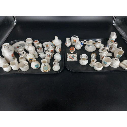 203 - A large collection of mostly W.H Goss crested ware (approximately 50 pieces)