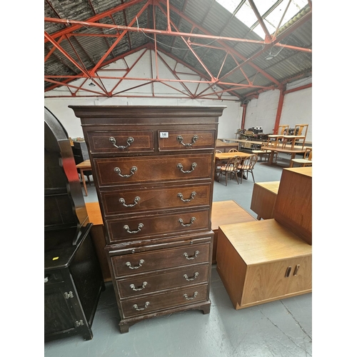 146 - A mahogany chest on chest