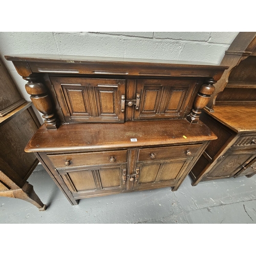 158 - An oak court cupboard