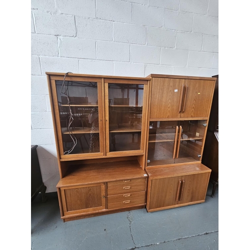 162 - Two Danish teak display cabinets