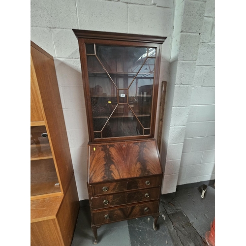 163 - A mahogany bureau bookcase