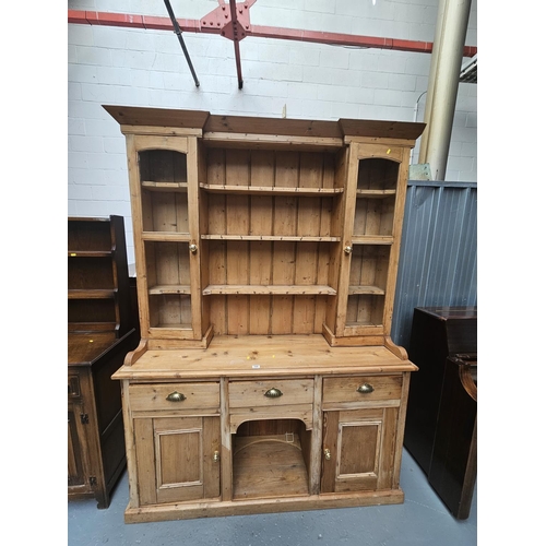 168 - A large pine dresser