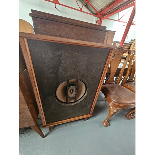 102 - A record cabinet, large speaker and a Lowther Reproducer TP-1 speaker system