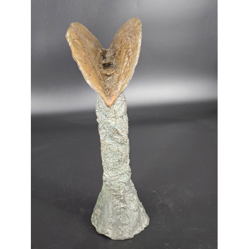 214 - A large abstract bronze sculpture (19 inches tall) - no obvious signature or foundry mark