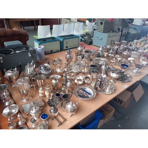 59 - A large quantity of good silver plated items