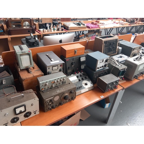 66 - Vintage electronic/radio equipment - Boonton Q Meter and inductors, transistor curve tracer, marconi... 