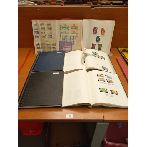 69 - 6 x BC stamp albums mainly unmounted