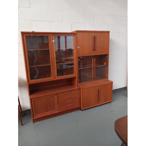 147 - Two Danish teak display cabinets