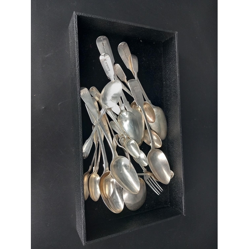 220 - A quantity of hallmarked silver cutlery/flatware - various hallmarks (combined weight 830 grams)