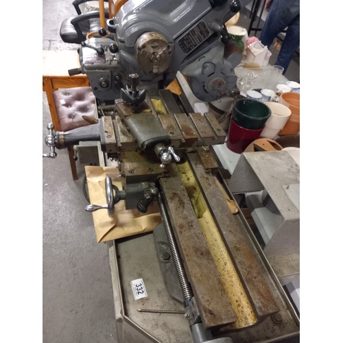 332 - A Myford Super 7 22v metal lathe with crates containing components and parts