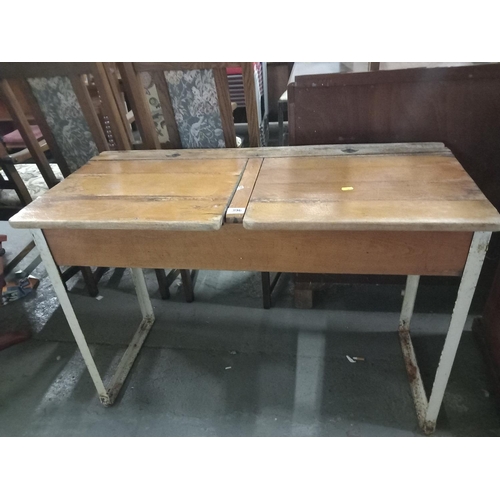 396 - A pine school desk