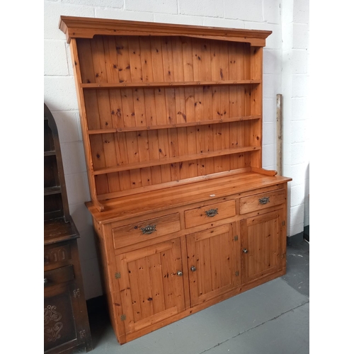 135 - A large pine dresser