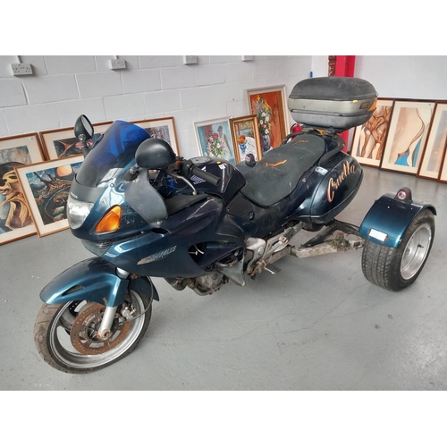 147 - A Honda Deauville 647cc trike with log book (registered as a tricycle) 
Key in the office
Restoratio... 