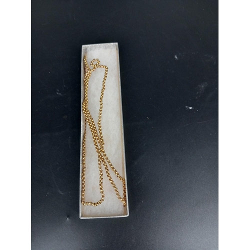 205 - A 9k gold Belcher chain 33 inches long (weight 12 grams)