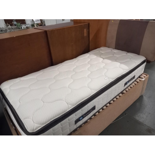 568 - A single bed and mattress