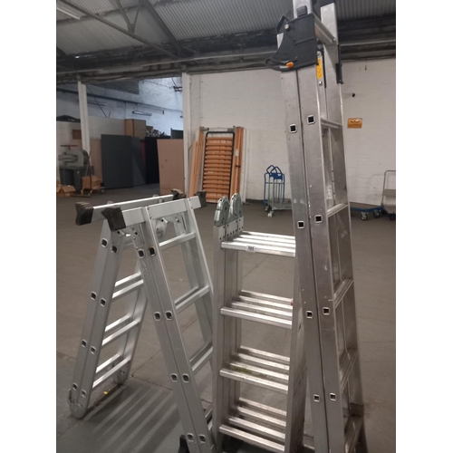 585 - Three aluminium ladders