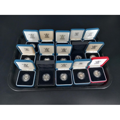 204 - Fifteen collectible Royal Mint silver one pount coins - each coin weighs 9.5 grams and are limited e... 