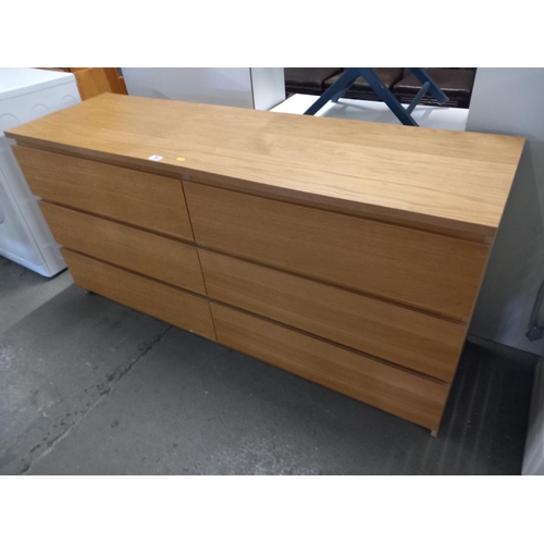 564 - Teak double chest of drawers