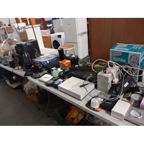 596 - 2 xbox consoles, lamps, Sony speakers and other electricals