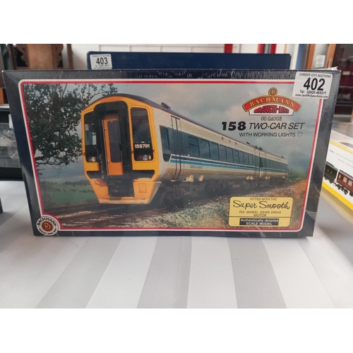 402 - Brand new in box and sealed - Bachmann Branch Line 00 gauge 158 Two Car Set with working lights