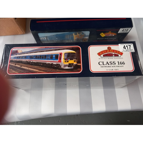 417 - Boxed and sealed - Bachmann Class 166 Network Southeast 3 car set