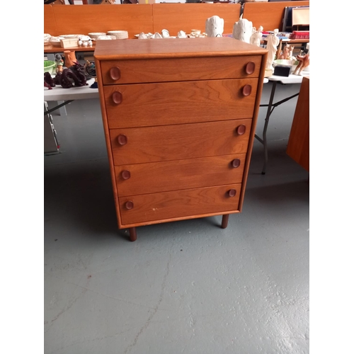 109 - Teak Meredew chest of drawers