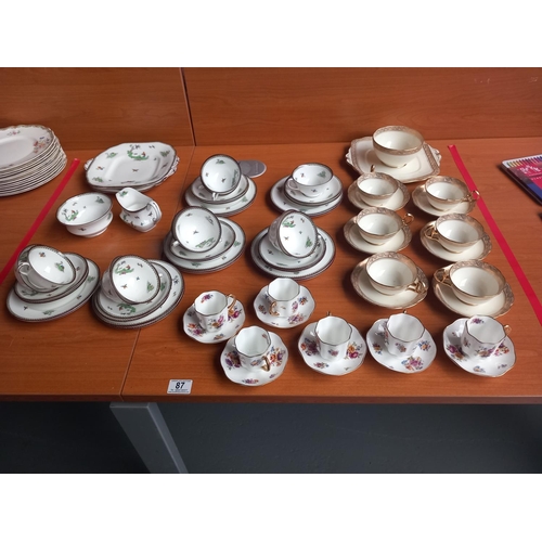 87 - Two early part tea sets - Aynsley and Bell China