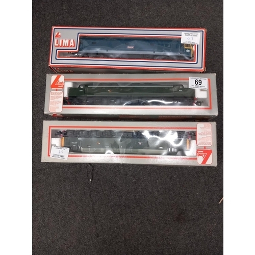 69 - Three boxed Lima Locomotives 00 gauge