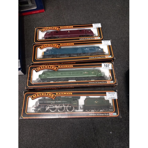 107 - Boxed Mainline Railways 37050 Type 4 1CoCo1 Diesel Locomotive Green, boxed Mainline 37073 Type 4 B B... 