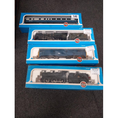 140 - A boxed Airfix 54121-3 Royal Scott B R Livery, a boxed Airfix A1AA1A Class 31/4 diesel locomotive BR... 