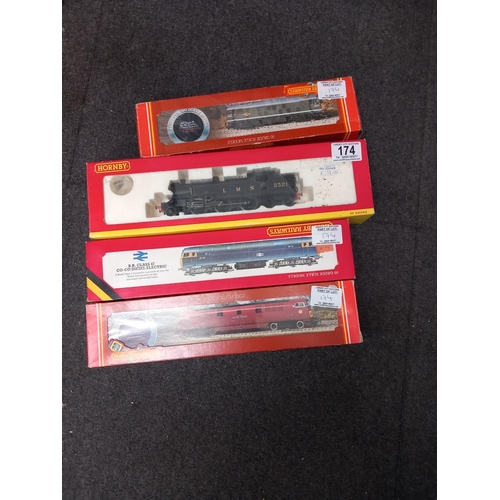 174 - A boxed Hornby R327 BR Class 25 Diesel Green Livery, a boxed Hornby R075 BR class 47 Diesel loco, a ... 