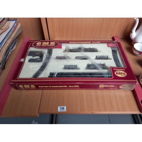 198 - An Airfix train set - Euston to Manchester