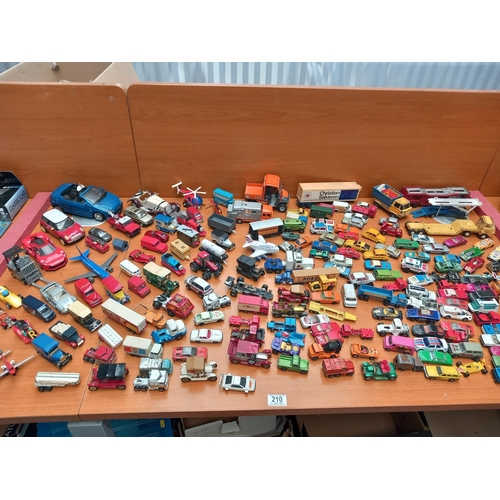 210 - A selection of playworn diecast matchbox vehicles