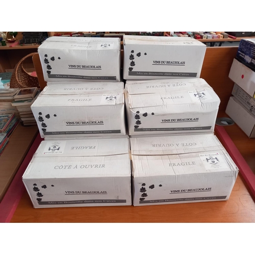 223 - Twelve boxes containing 6 bottles of Rue des Beaujolais 2014 red wines