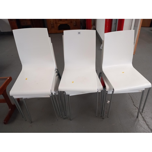 324 - 12 Pedrali stacking chairs