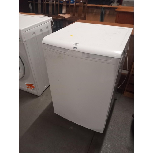 574 - A Beko undercounter freezer