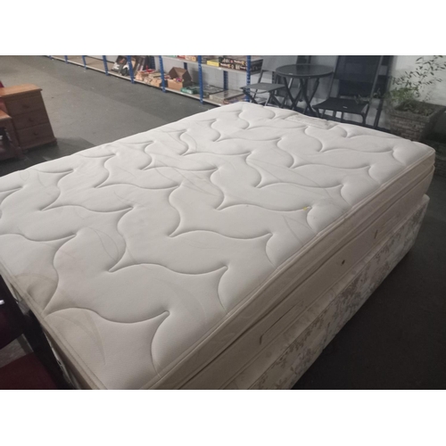 648 - A double posturpledic ultralux sealy divan bed and mattress