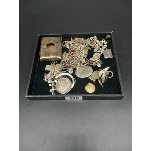 408 - 380 grams of hallmarked silver jewellery and scrap