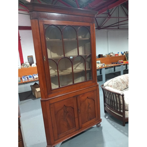 108 - A mahogany Victorian corner cabinet