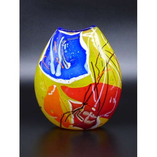 64 - Keith Grinter, a polychrome Shard vase.

Height 18cm.