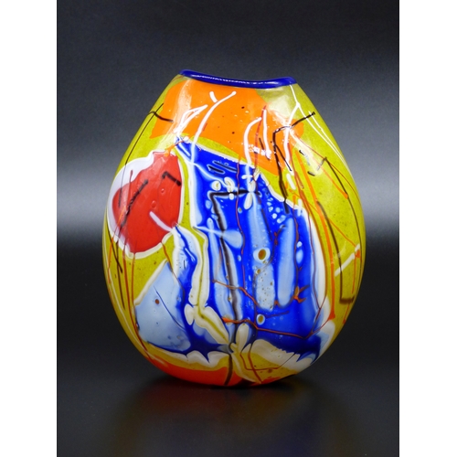 64 - Keith Grinter, a polychrome Shard vase.

Height 18cm.